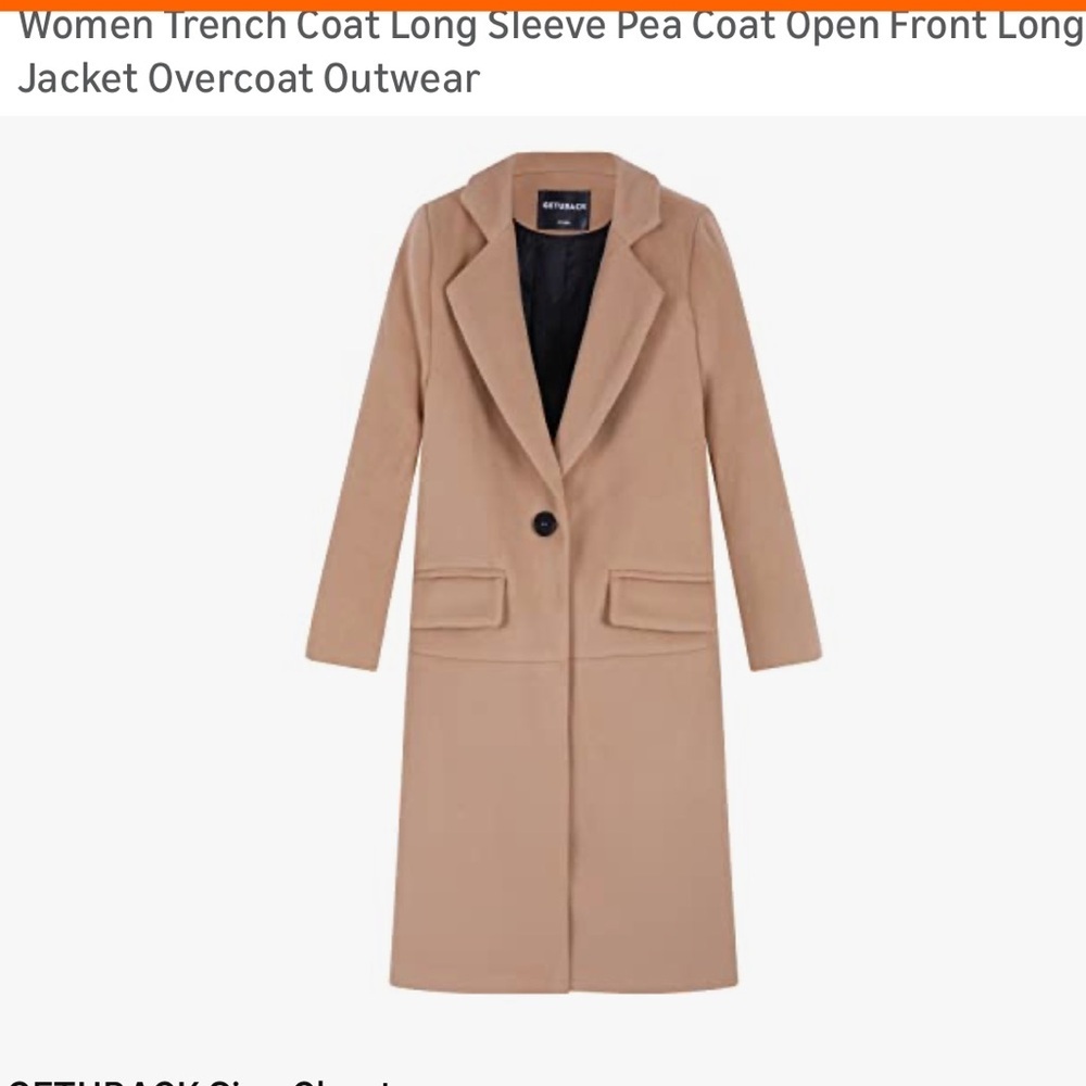 Elegant Tan Trench Coat for Women - Picture 9 of 16